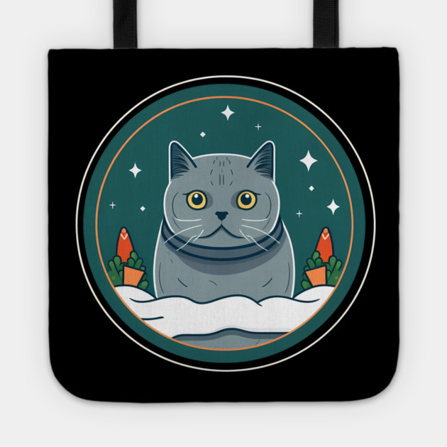 British Shorthair Cat Xmas Ornament, Love Cats Tote by logiamerch