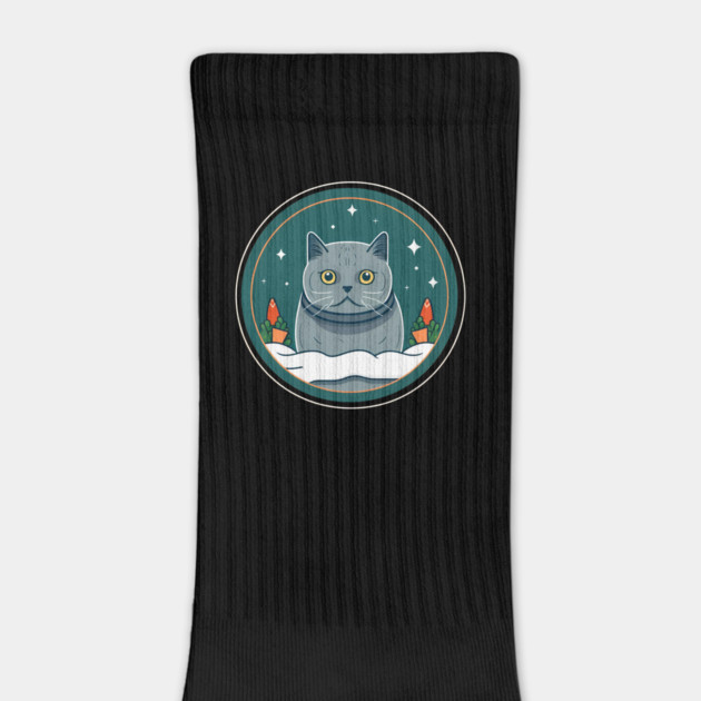 British Shorthair Cat Xmas Ornament, Love Cats by logiamerch