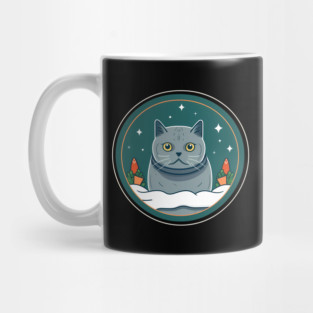 British Shorthair Cat Xmas Ornament, Love Cats Mug