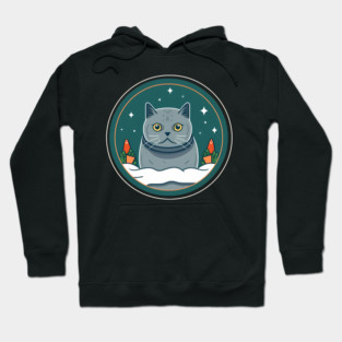 British Shorthair Cat Xmas Ornament, Love Cats Hoodie