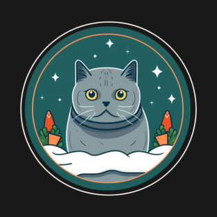 British Shorthair Cat Xmas Ornament, Love Cats T-Shirt