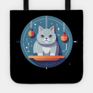 British Shorthair Cat Xmas Ornament, Love Cats Tote