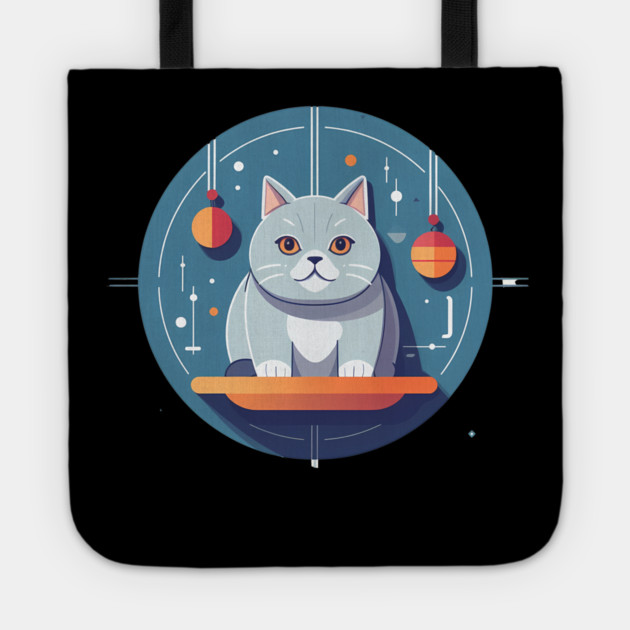 British Shorthair Cat Xmas Ornament, Love Cats Tote by logiamerch