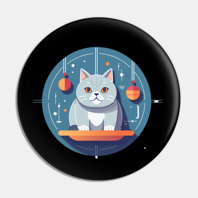 British Shorthair Cat Xmas Ornament, Love Cats Pin by logiamerch