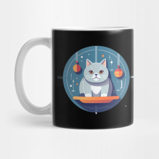 British Shorthair Cat Xmas Ornament, Love Cats Mug