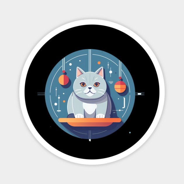 British Shorthair Cat Xmas Ornament, Love Cats Magnet by logiamerch