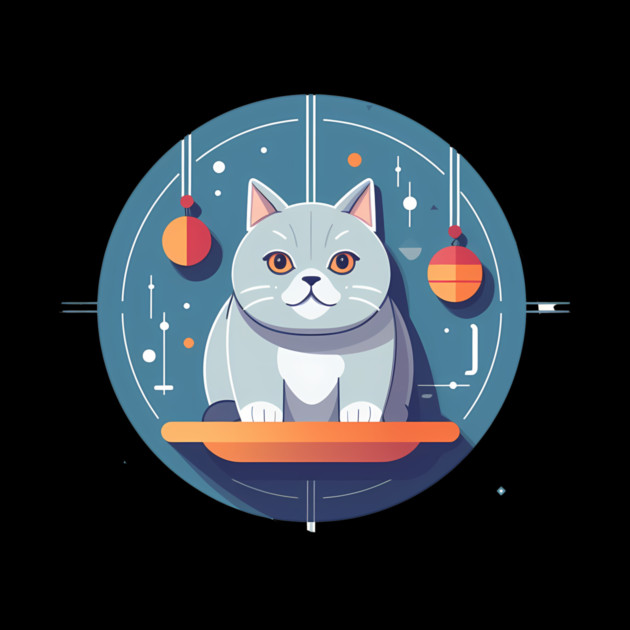 British Shorthair Cat Xmas Ornament, Love Cats by logiamerch