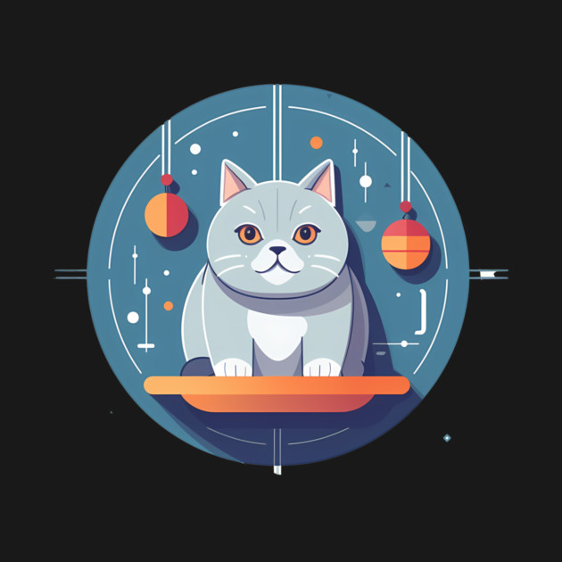 British Shorthair Cat Xmas Ornament, Love Cats by logiamerch