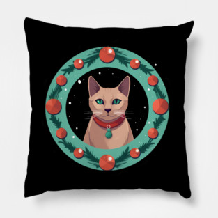 Burmese Cat Xmas Ornament, Love Cats Pillow