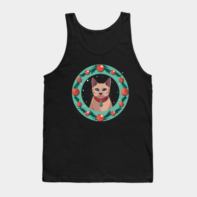 Burmese Cat Xmas Ornament, Love Cats Tank Top by logiamerch
