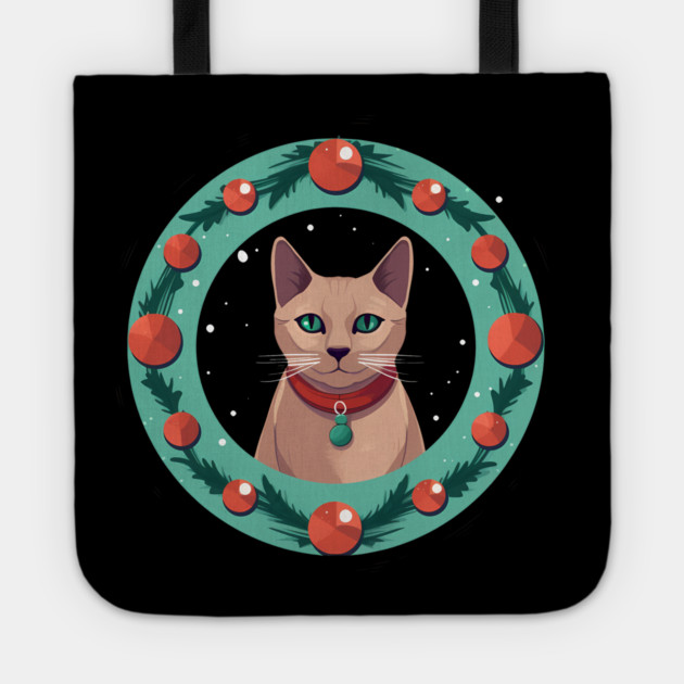 Burmese Cat Xmas Ornament, Love Cats Tote by logiamerch