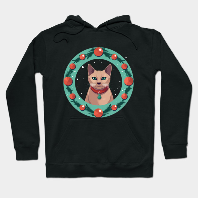 Burmese Cat Xmas Ornament, Love Cats Hoodie by logiamerch