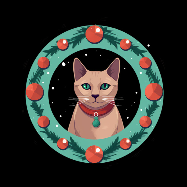 Burmese Cat Xmas Ornament, Love Cats by logiamerch