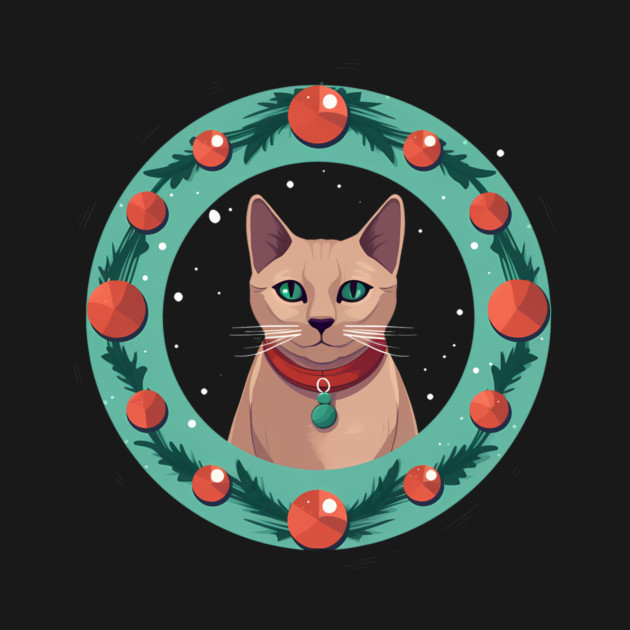 Burmese Cat Xmas Ornament, Love Cats by logiamerch