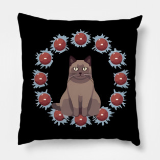 Burmese Cat Xmas Ornament, Love Cats Pillow