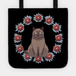 Burmese Cat Xmas Ornament, Love Cats Tote