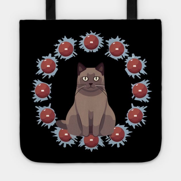 Burmese Cat Xmas Ornament, Love Cats Tote by logiamerch
