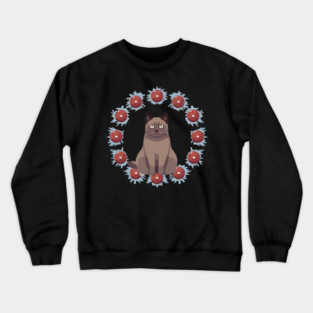 Burmese Cat Xmas Ornament, Love Cats Crewneck Sweatshirt