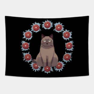 Burmese Cat Xmas Ornament, Love Cats Tapestry