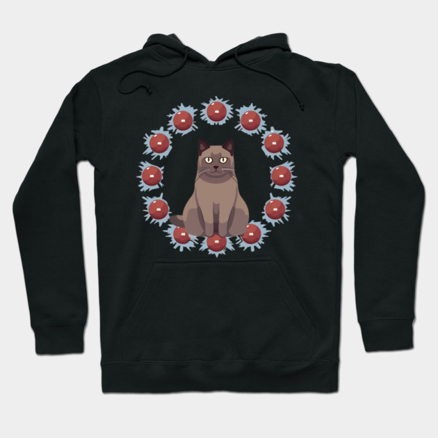 Burmese Cat Xmas Ornament, Love Cats Hoodie by logiamerch
