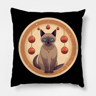 Burmese Cat Xmas Ornament, Love Cats Pillow