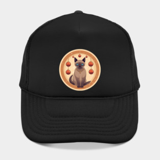 Burmese Cat Xmas Ornament, Love Cats Hat