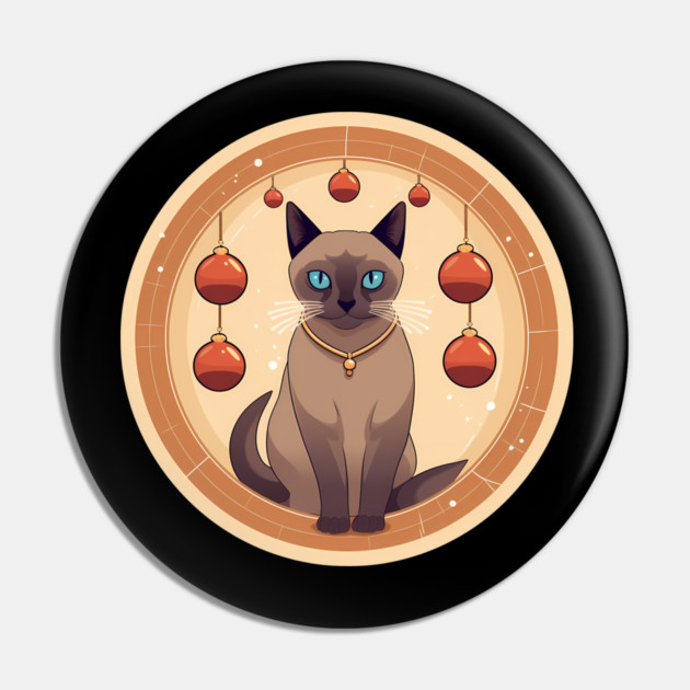 Burmese Cat Xmas Ornament, Love Cats Pin by logiamerch