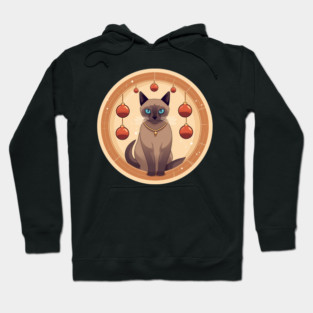 Burmese Cat Xmas Ornament, Love Cats Hoodie