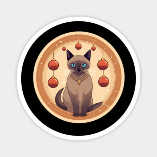 Burmese Cat Xmas Ornament, Love Cats Magnet