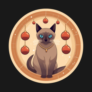 Burmese Cat Xmas Ornament, Love Cats T-Shirt