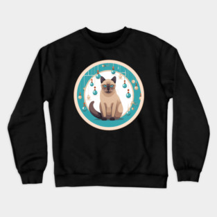 Burmese Cat Xmas Ornament, Love Cats Crewneck Sweatshirt