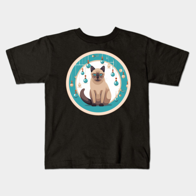 Burmese Cat Xmas Ornament, Love Cats Kids T-Shirt by logiamerch