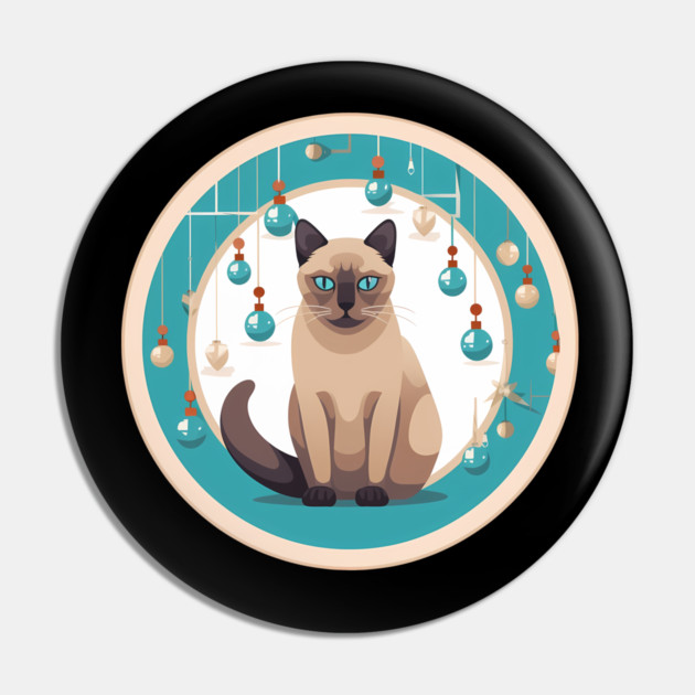 Burmese Cat Xmas Ornament, Love Cats Pin by logiamerch