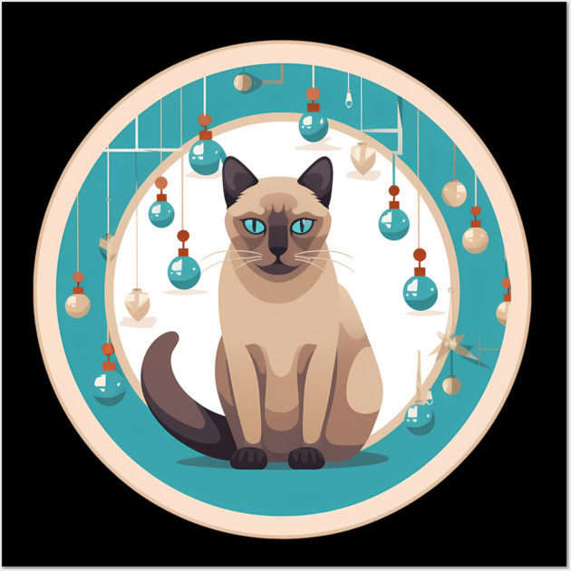 Burmese Cat Xmas Ornament, Love Cats Wall Art by logiamerch