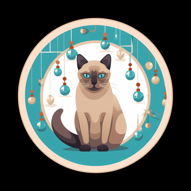 Burmese Cat Xmas Ornament, Love Cats by logiamerch