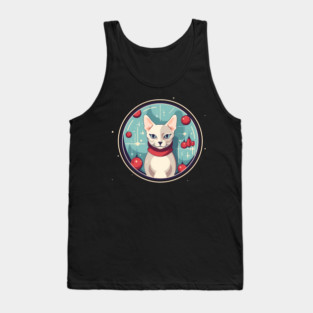 Devon Rex Cat Xmas Ornament, Love Cats Tank Top