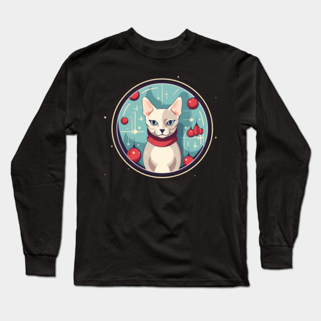 Devon Rex Cat Xmas Ornament, Love Cats Long Sleeve T-Shirt by logiamerch