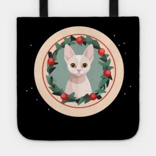 Devon Rex Cat Xmas Ornament, Love Cats Tote