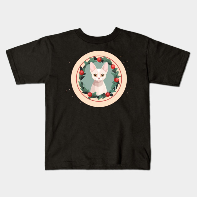 Devon Rex Cat Xmas Ornament, Love Cats Kids T-Shirt by logiamerch