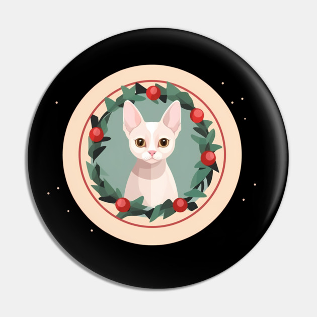 Devon Rex Cat Xmas Ornament, Love Cats Pin by logiamerch