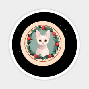 Devon Rex Cat Xmas Ornament, Love Cats Magnet
