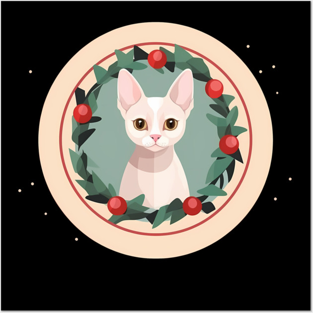 Devon Rex Cat Xmas Ornament, Love Cats Wall Art by logiamerch