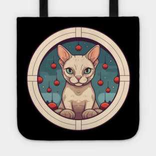 Devon Rex Cat Xmas Ornament, Love Cats Tote