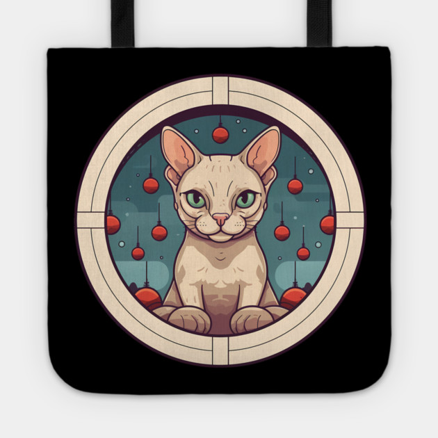 Devon Rex Cat Xmas Ornament, Love Cats Tote by logiamerch