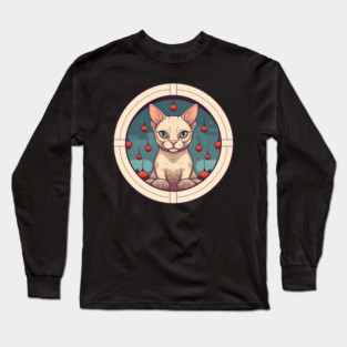 Devon Rex Cat Xmas Ornament, Love Cats Long Sleeve T-Shirt