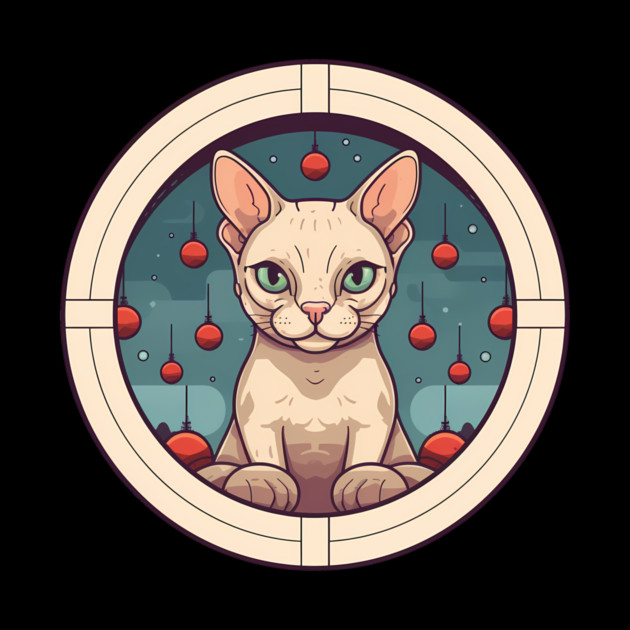 Devon Rex Cat Xmas Ornament, Love Cats by logiamerch