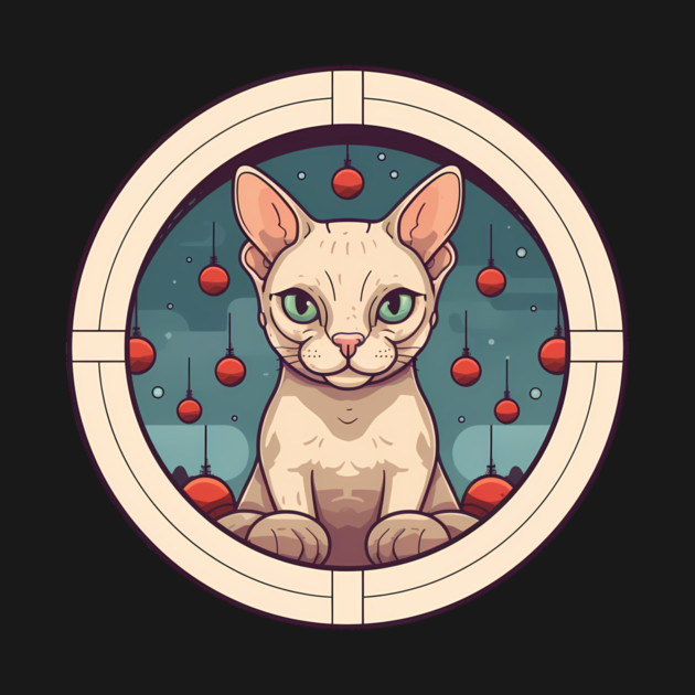 Devon Rex Cat Xmas Ornament, Love Cats by logiamerch