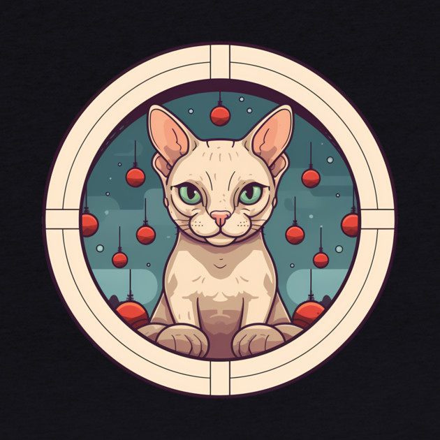 Devon Rex Cat Xmas Ornament, Love Cats by logiamerch