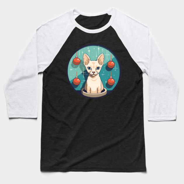 Devon Rex Cat Xmas Ornament, Love Cats Baseball T-Shirt by logiamerch