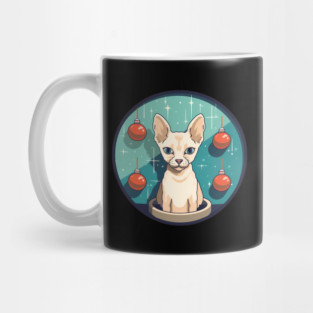 Devon Rex Cat Xmas Ornament, Love Cats Mug